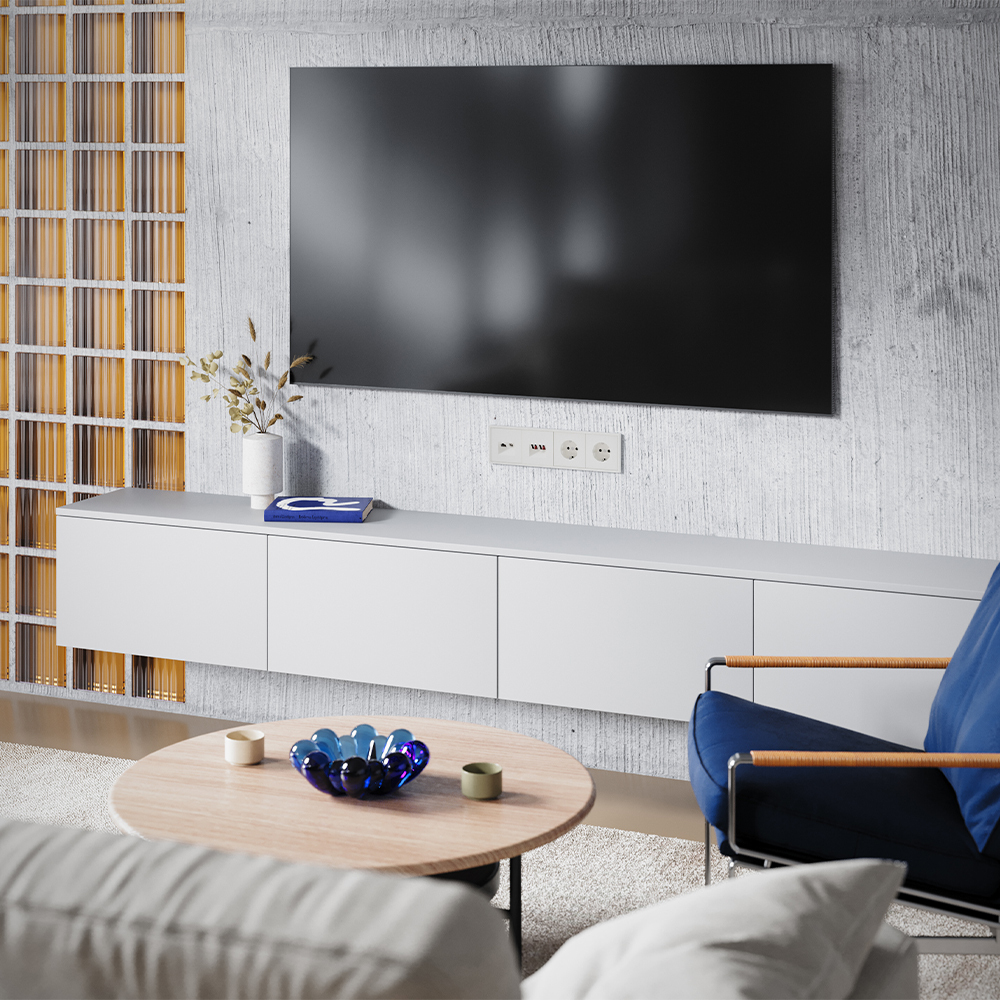 Превью фото №6  VOLTUM Накладка для розетки TV+RJ45 кат. 6, S70 (хлопок)