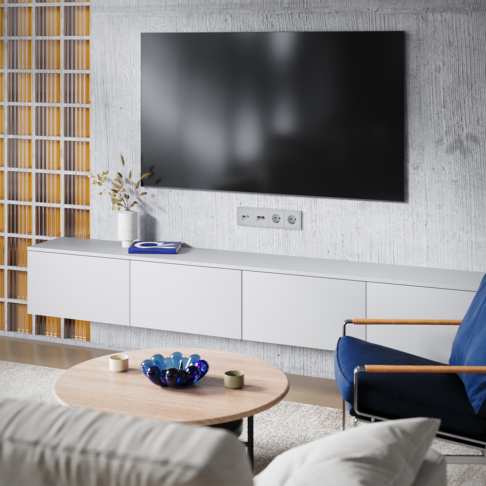 Превью фото №6  VOLTUM Накладка для розетки TV+RJ45 кат. 6, S70 (серый)
