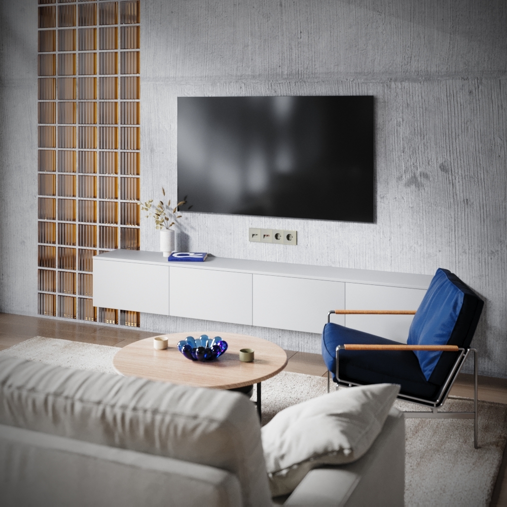 Превью фото №8  Розетка Розетка телевизионная встраиваемая VOLTUM S70 TV+RJ45 кат. 6, (шелк)