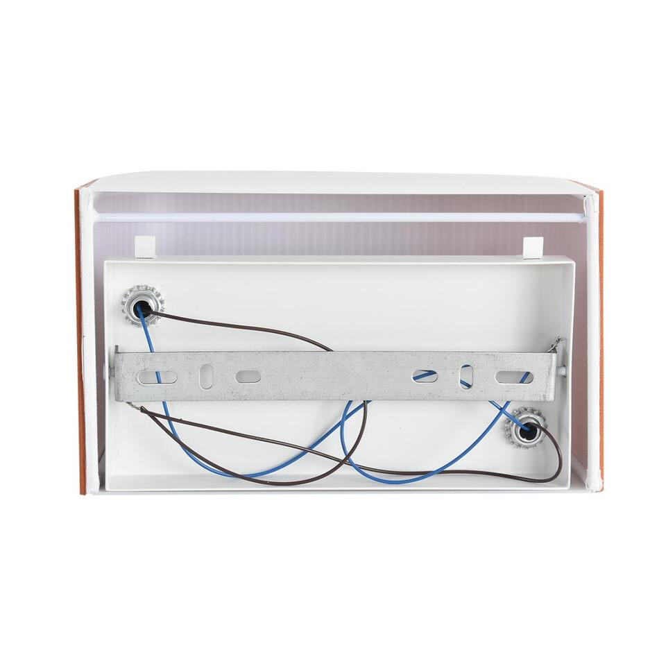 Фото №6  LUMION 8329/2W MODERNI LN26 426 белый/кирпичный, металл/текстиль/пластик Бра E14 LED 2*10W 220V GOFERA