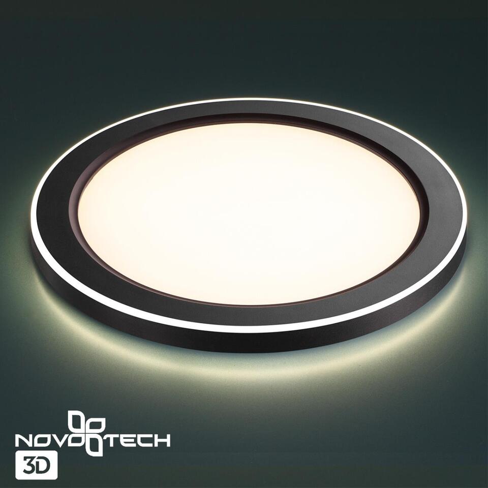 Фото №8  NOVOTECH 359017 SPOT NT23 498 черный Светильник встраиваемый светодиодный (три сценария работы) IP20 LED 4000К 18W+6W 100-265V 1680Лм SPAN