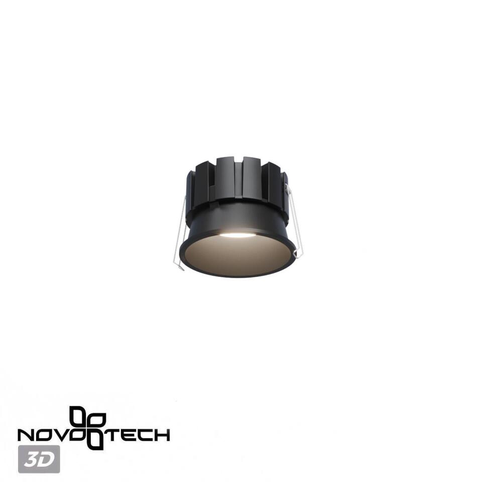 Фото №8  NOVOTECH 359858 WIR NT25 508 черный Светильник встраиваемый с переключателем цв. температуры и угла рассеивания IP44 LED 12W 220-240V 2700К\3200К\4000К SOLIS