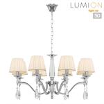Превью фото №1  Люстра LUMION 8316/8 CLASSI LN26 057 хром/белый, металл/хрусталь/текстиль Люстра E14 8*40W 220V MAGDA
