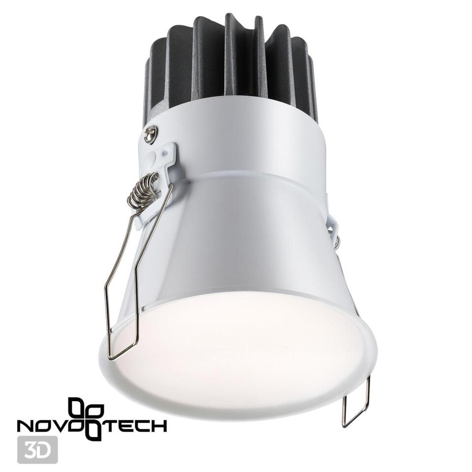 Фото №7  NOVOTECH 358908 SPOT NT22 442 белый Встраиваемый светодиодный светильник с переключателем цветовой температуры IP20 LED 3000К\4000К\6000К 12W 220V LANG