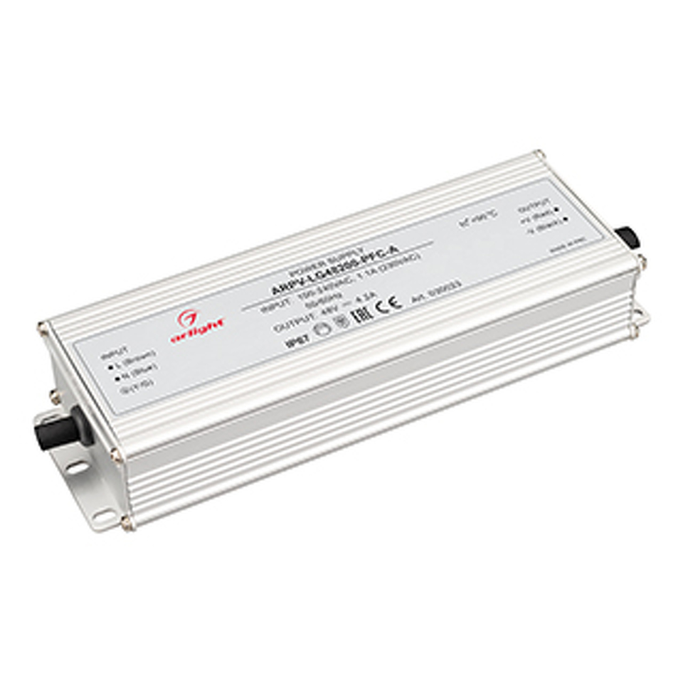 Фото №1  Arlight Блок питания ARPV-LG48200-PFC-A (48V, 4.2A, 200W) ( IP67 Металл, 5 лет)