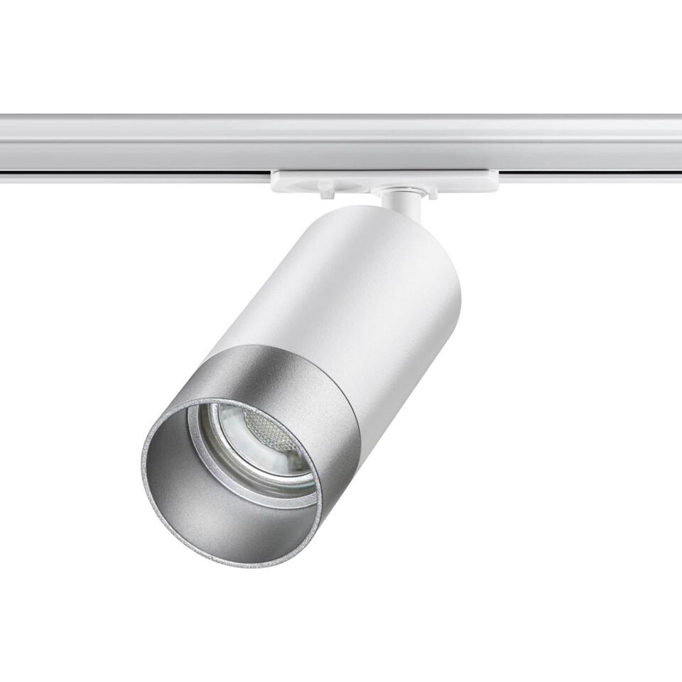 Фото №6  NOVOTECH 370862 PORT NT22 202 белый/серебро Светильник трековый однофазный двухжильный IP20 GU10 9W 220V SLIM