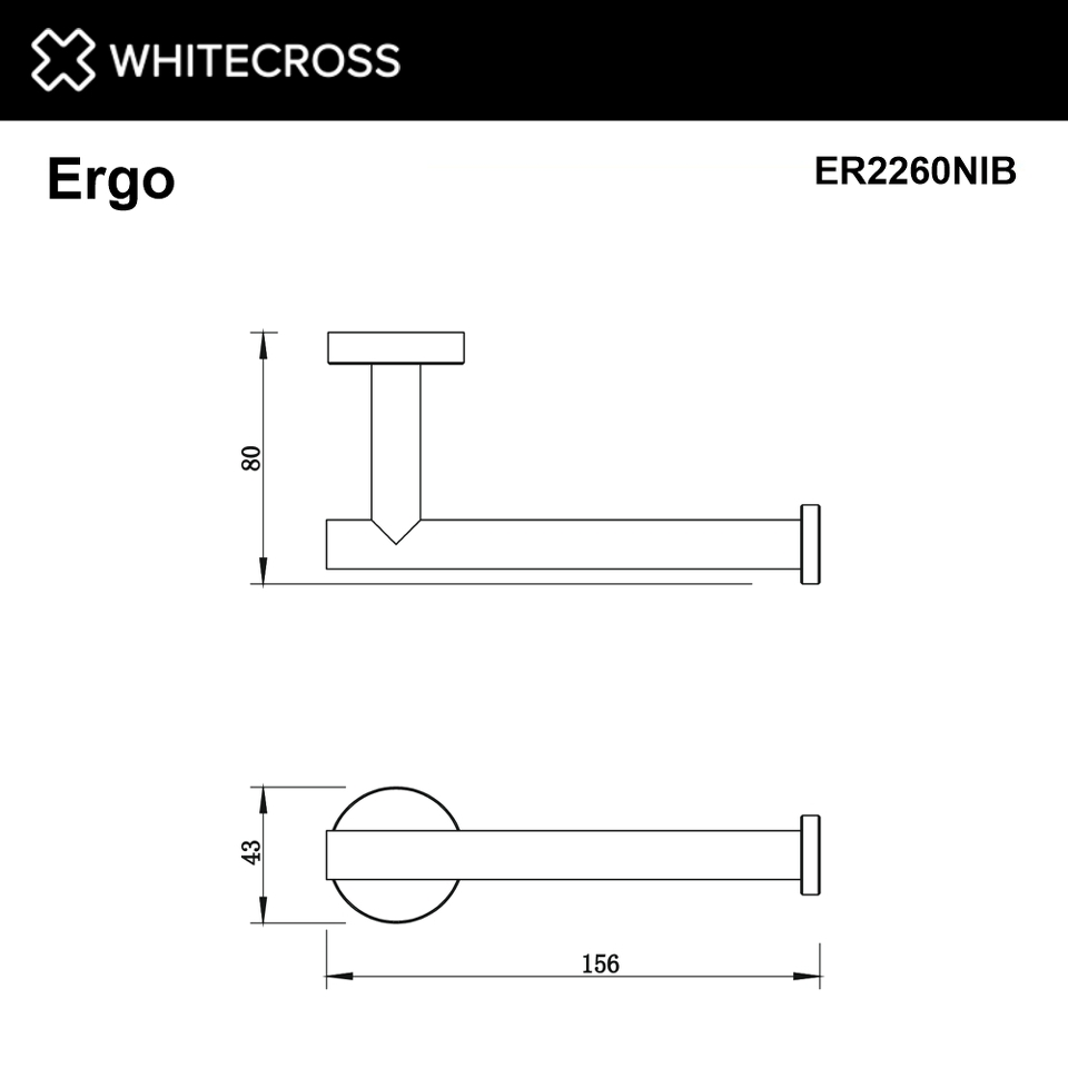 Фото №3  Держатель туалетной бумаги WHITECROSS Ergo ER2260NIB (брашированный никель)