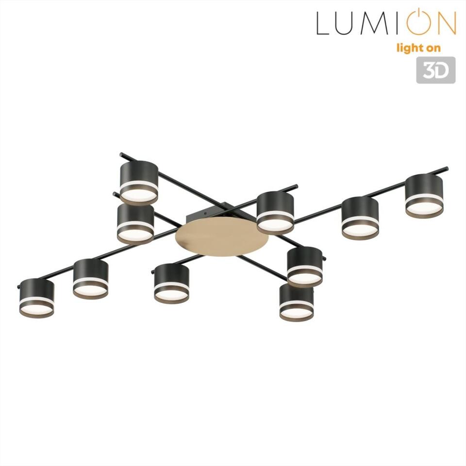 Фото №7  LUMION 8304/10C COMFI LN26 238 золотой/черный, металл/акрил Светильник потолочный GX53 LED 10*7W 220V BENUA
