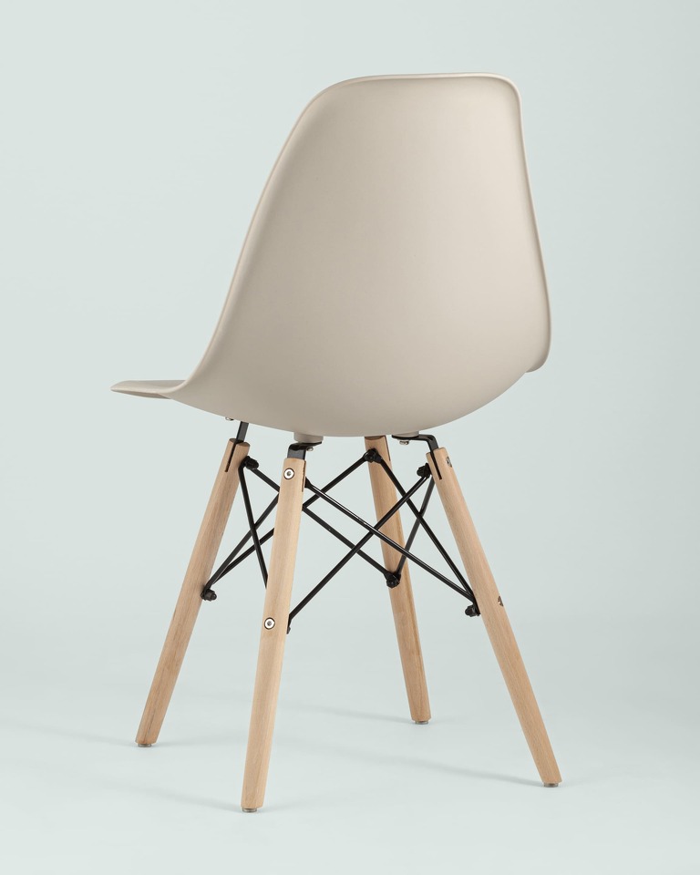 Фото №10  Стул Eames Style DSW бежевый x4 (разборный каркас)