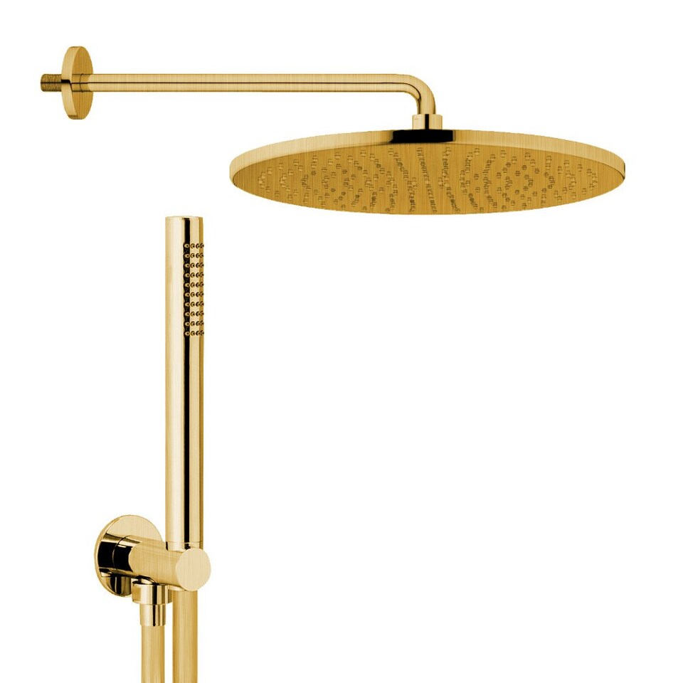 Фото №2  KT069AXX AQUAelite Pop, комплект для душа с гарнитуром, 250 мм Золото шлифованное, PVD 61Q