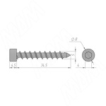 Превью фото №2  PULSE Саморез с цилиндрической головкой и внутренним шестигранником (SW5,0 X 35 KB/ШТ)