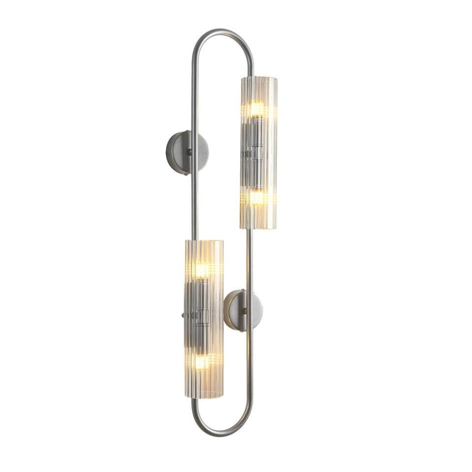 Фото №7  LUMION 8258/4W SUSPENTIONI LN26 286 серебро/прозрачный, металл/стекло Бра G9 4*20W 220V TORONTO