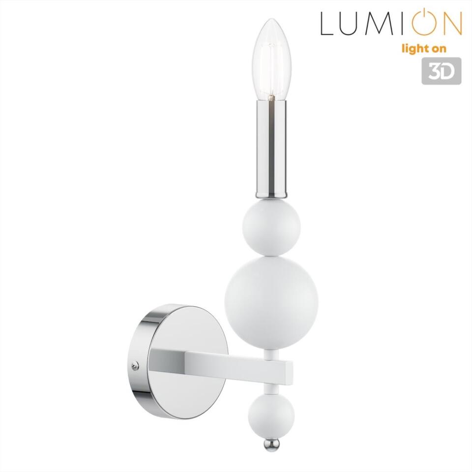 Фото №11  LUMION 8260/1W MODERNI LN26 126 белый/хром, металл Бра E14 1*40W 220V NANA
