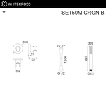 Превью фото №2  Душевой гарнитур точечный WHITECROSS SET50MICRONIB (брашированный никель)