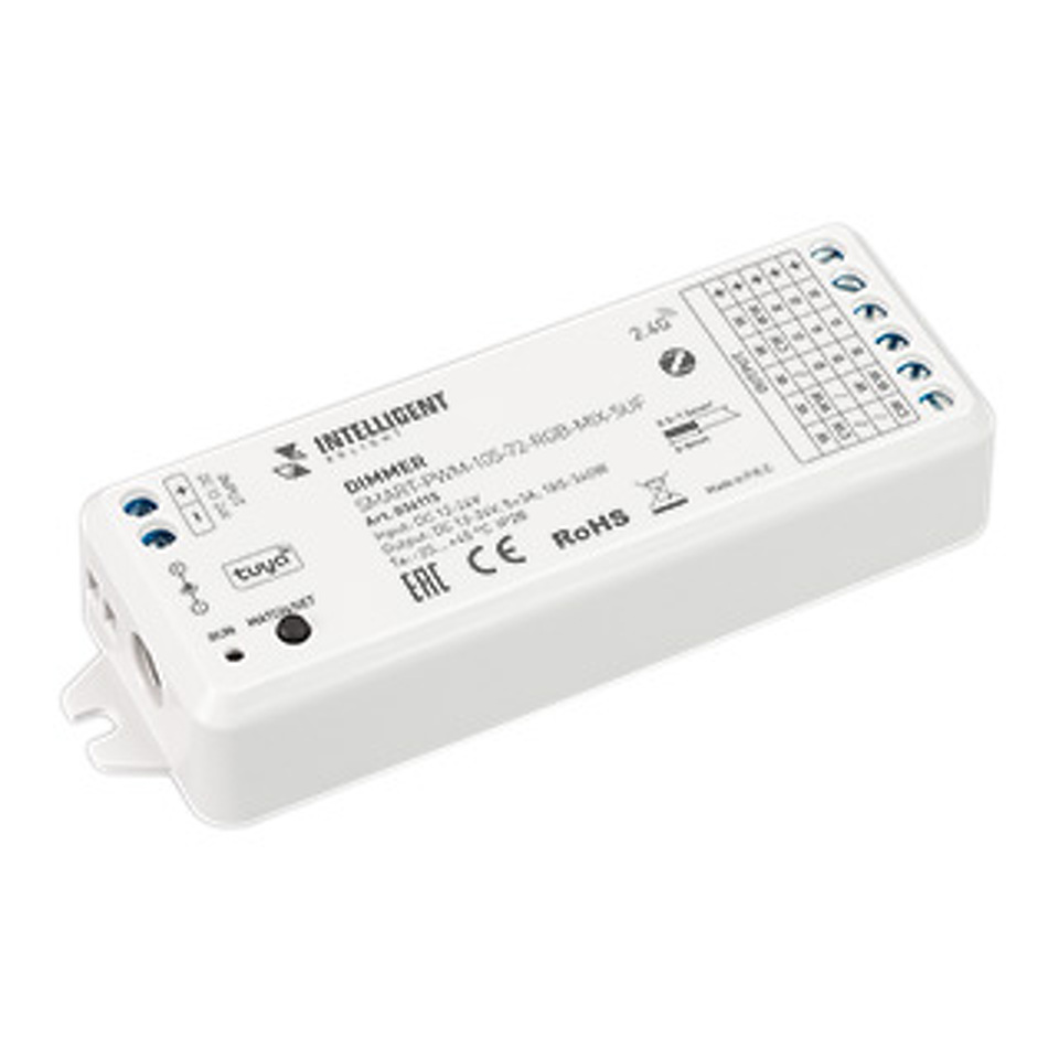 Фото №1  IARL INTELLIGENT ARLIGHT Диммер SMART-PWM-105-72-RGB-MIX-SUF (12-24V, 5x3A, ZB, 2.4G) ( Контроллер)