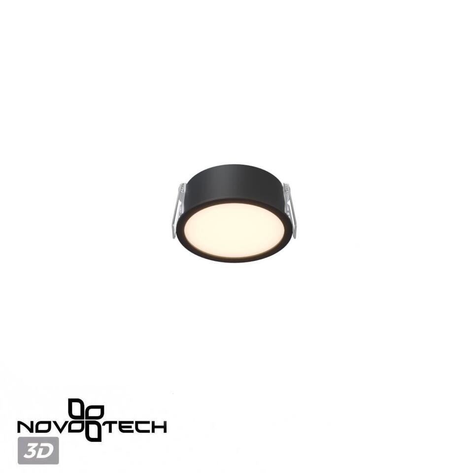 Фото №8  NOVOTECH 359878 WIR NT26 000 черный Светильник встраиваемый с переключателем цв. температуры IP20 LED 12W 100-265V 3000К/4000К/6000К LANTE