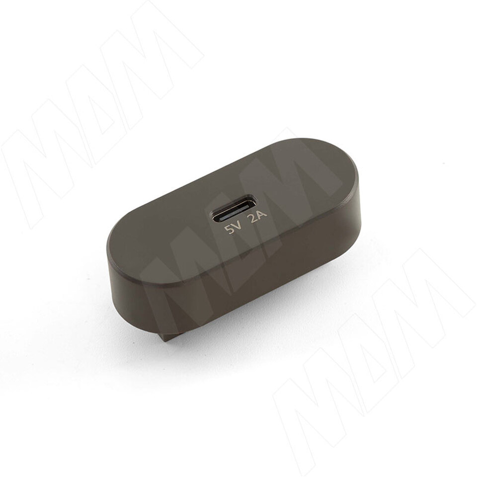 Фото №3  PULSE ТРЭК Разъем USB Type-C, модуль, 24 В, 10 Вт, антрацит, TRACK (TK24-INT-USBC-AN)