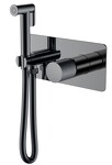Превью фото №1  Boheme Смеситель гигиенический STICK Shine Gun Metal c ручкой TOUCH