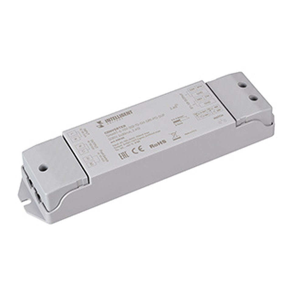 Фото №1  IARL INTELLIGENT ARLIGHT Конвертер SMART-0-10V-302-72-SH-DRI-PD-SUF (230V, 2x20mA, 2.4G) ( IP20 Пластик, 5 лет)