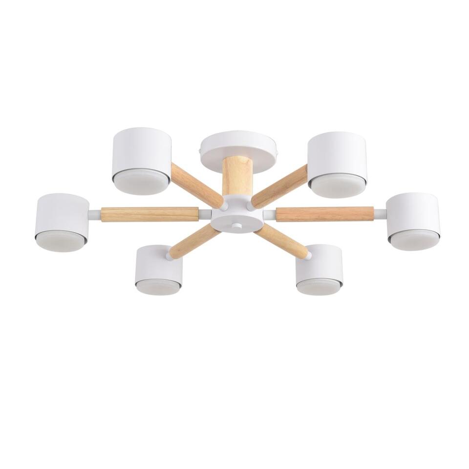 Фото №7  LUMION 8306/6C COMFI LN26 333 белый, дерево/металл Светильник потолочный GX53 LED 6*7W 220V VUDI