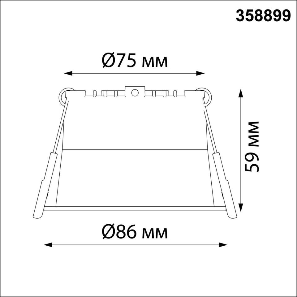 Фото №5  NOVOTECH 358899 SPOT NT22 472 белый Светильник встраиваемый светодиодный IP20 LED 4000К 9W 220V TRAN
