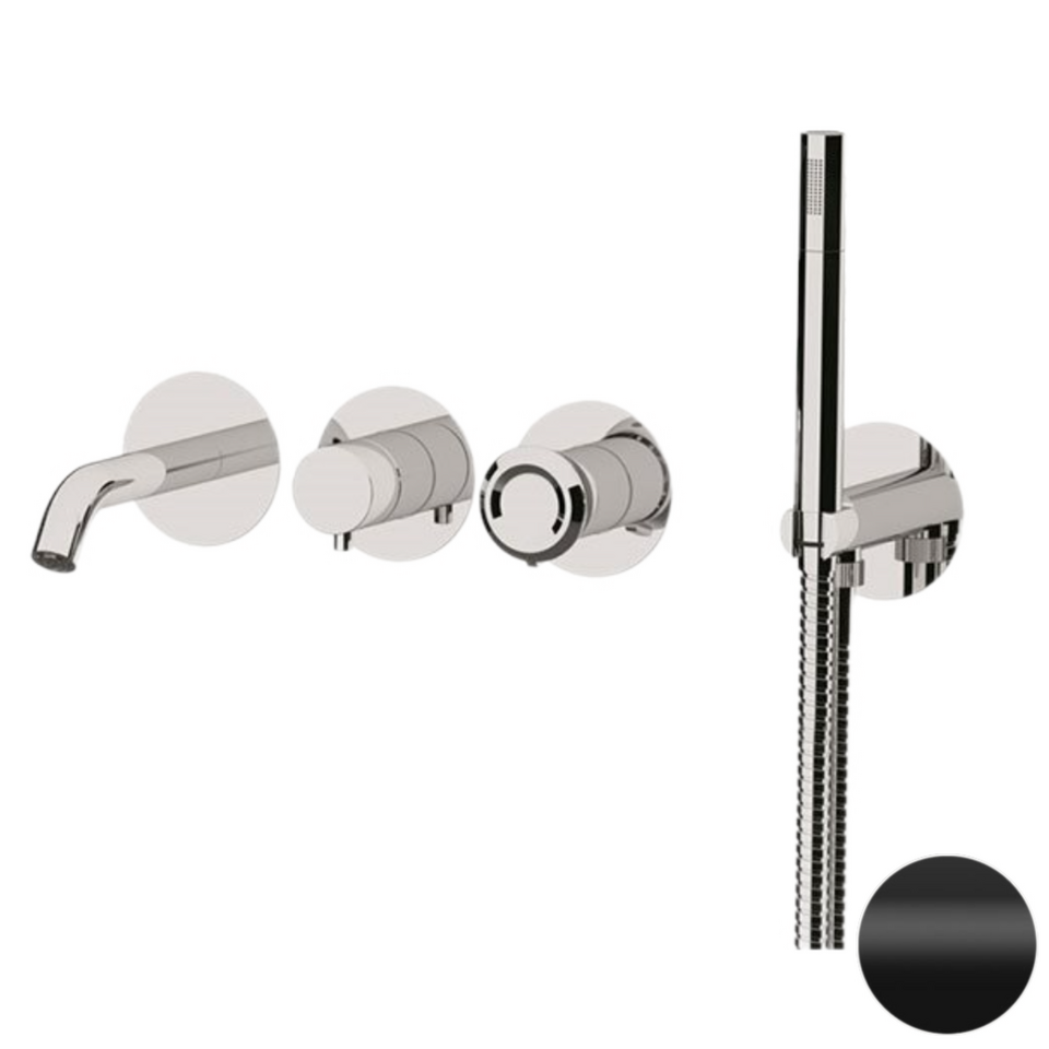 Фото №1  Смеситель для ванны Remer Element ET53D2PNO, черный матовый