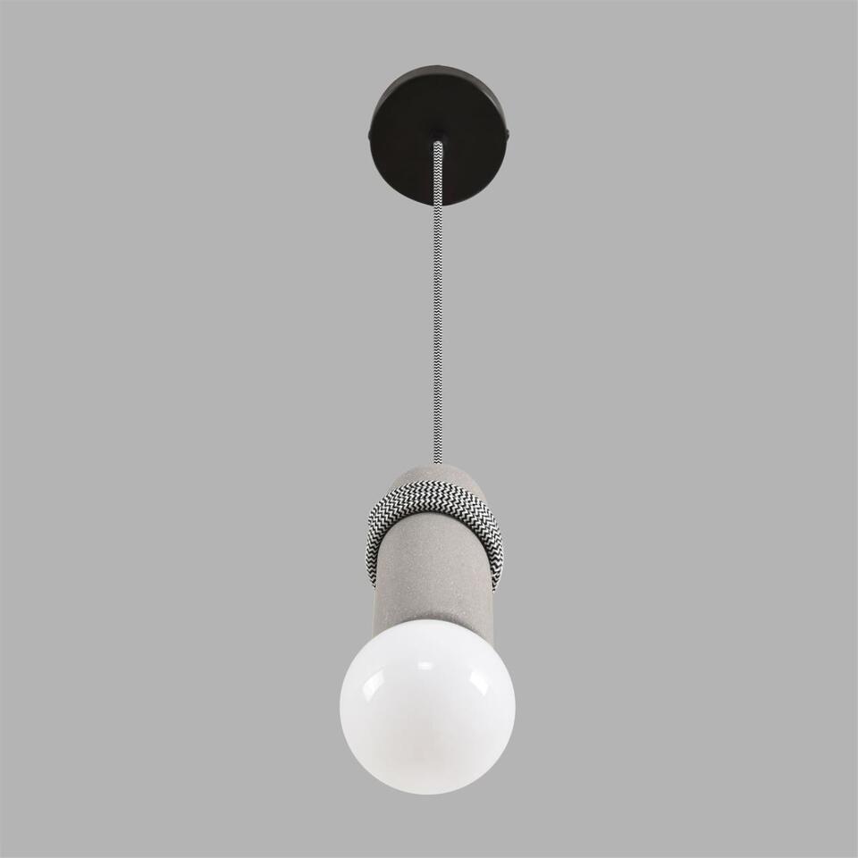 Фото №7  Подвесной светильник LUMION 8365/1A ECO LN26 330 черный/серый, металл/бетон Подвес E27 LED 10W 220V TESLA