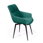 Превью фото №4  Top concept Стул Джордан поворотный 90 градусов, функция возврата, антишум, бархат зеленый 19