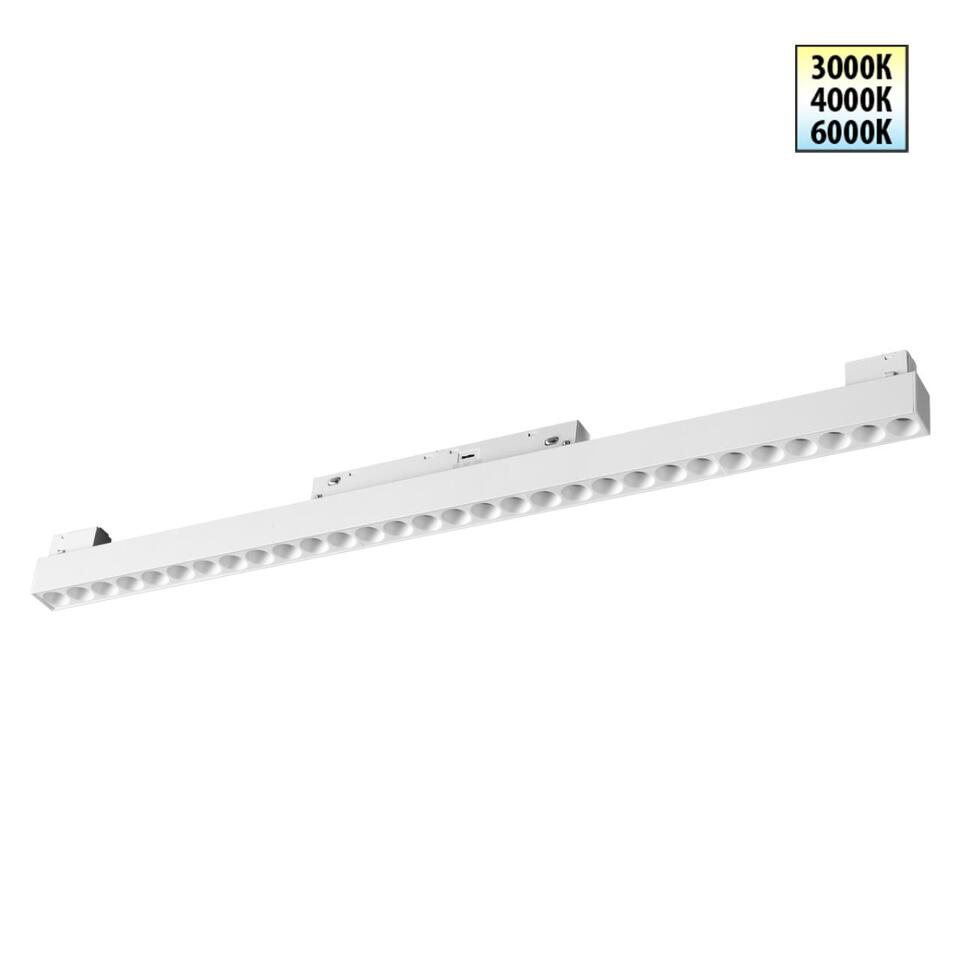 Фото №6  NOVOTECH 359624 SHINO NT25 000 белый Трековый светильник для низков. шинопровода с переключ. цв. темпер. IP20 LED 3000К\4000К\6000К 30W 48V FLUM