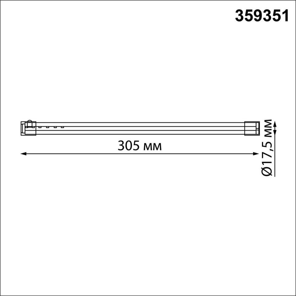 Фото №7  NOVOTECH 359351 KONST NT24 050 черный Светильник линейный светодиодный IP20 LED 6W 170-265V 3000K 462Лм VITZ