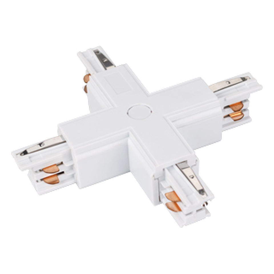 Фото №1  Arlight Коннектор крестовой LGD-4TR-CON-X-WH (C) ( IP20 Пластик, 3 года)