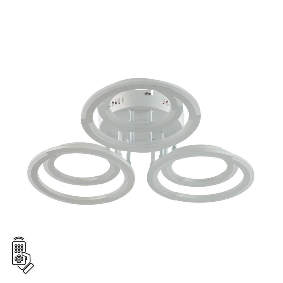 Фото №10  LUMION 8028/80CL LEDIO LN25 000 белый, металл/акрил Потолочный светильник с ПДУ LED 80W 3000-6000К 220V OSAKA