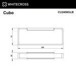 Превью фото №2  Полотенцедержатель WHITECROSS Cubo CU2458GLB (брашированное золото)