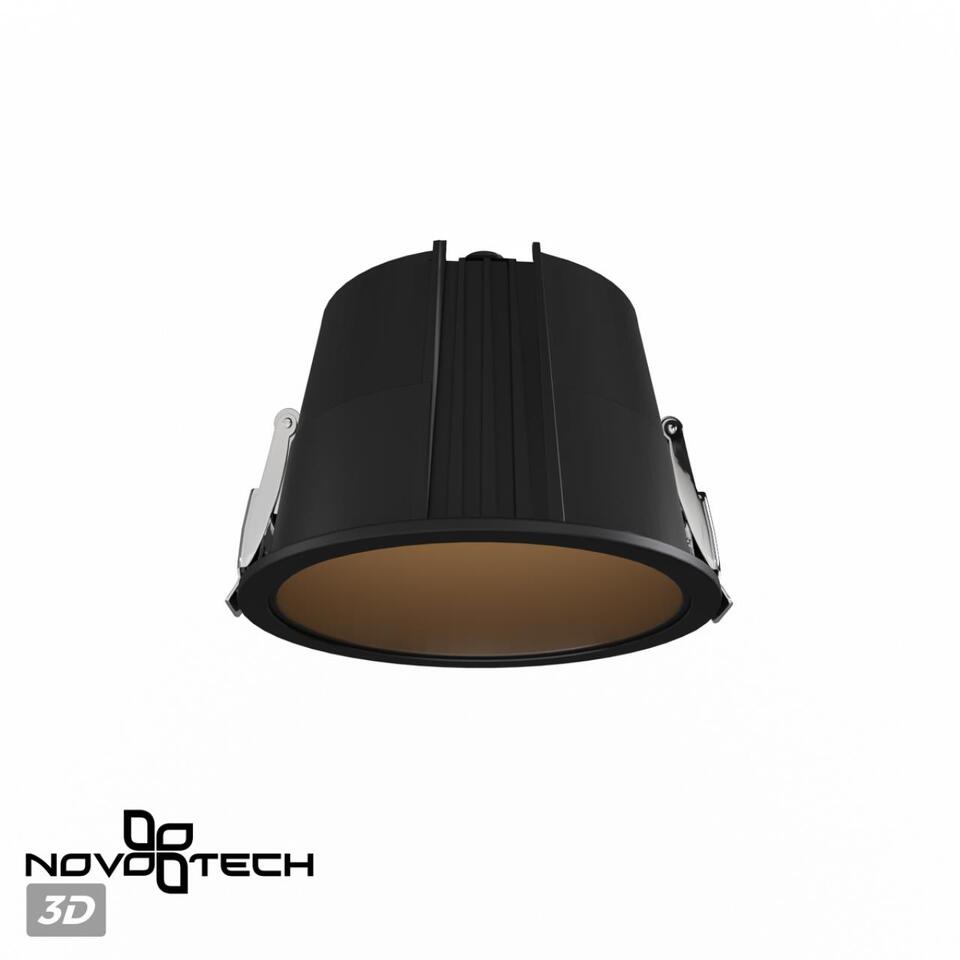 Фото №8  NOVOTECH 359427 SPOT NT24 438 черный Светильник встраиваемый с переключателем цв. температуры IP65 LED 15W 170-265V 3000К\4000К\6000К LANG