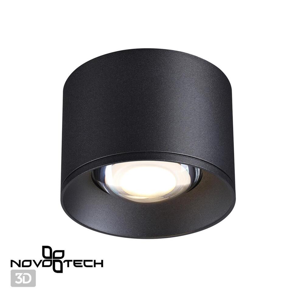 Фото №3  NOVOTECH 358652 OVER NT21 390 черный Светильник накладной светодиодный IP20 LED 4000К 12W 220V PATERA