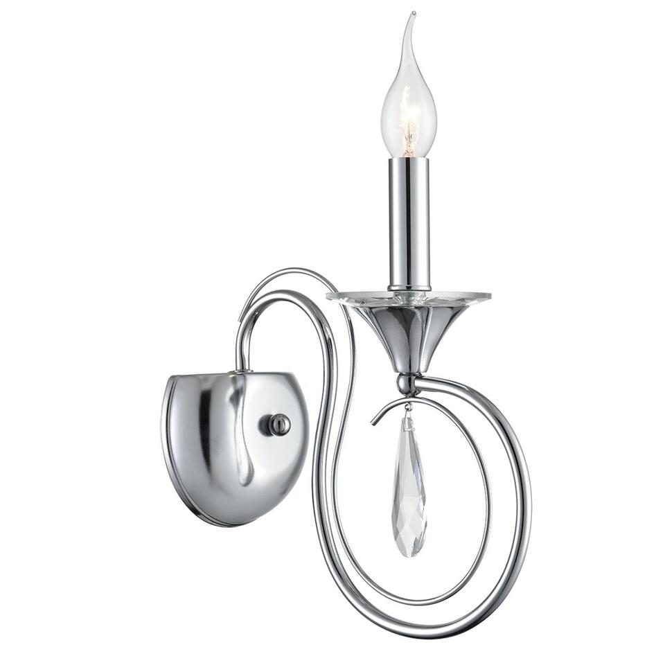 Фото №9  LUMION 8032/1W CLASSI LN26 084 металл/хрусталь, хром/прозрачный Бра E14 1*40W 220V LAOKA