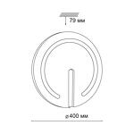 Превью фото №2  SONEX 3041/DL COLOR SN 000 Светильник пластик/белый/хром LED 48Вт 3000-6300К D400 IP43 пульт ДУ/RGB/LampSmart BUTTON