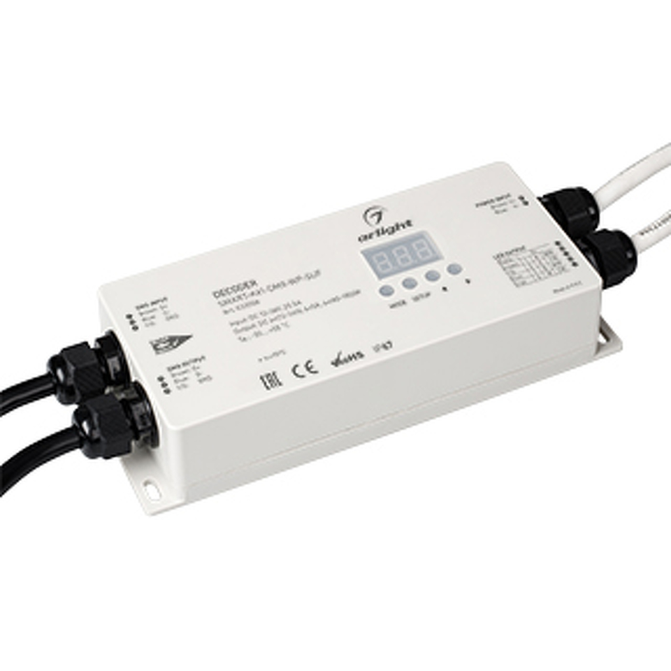Фото №1  Arlight Декодер SMART-K61-DMX-WP-SUF (12-36V, 4x5A) ( IP67 Пластик, 5 лет)