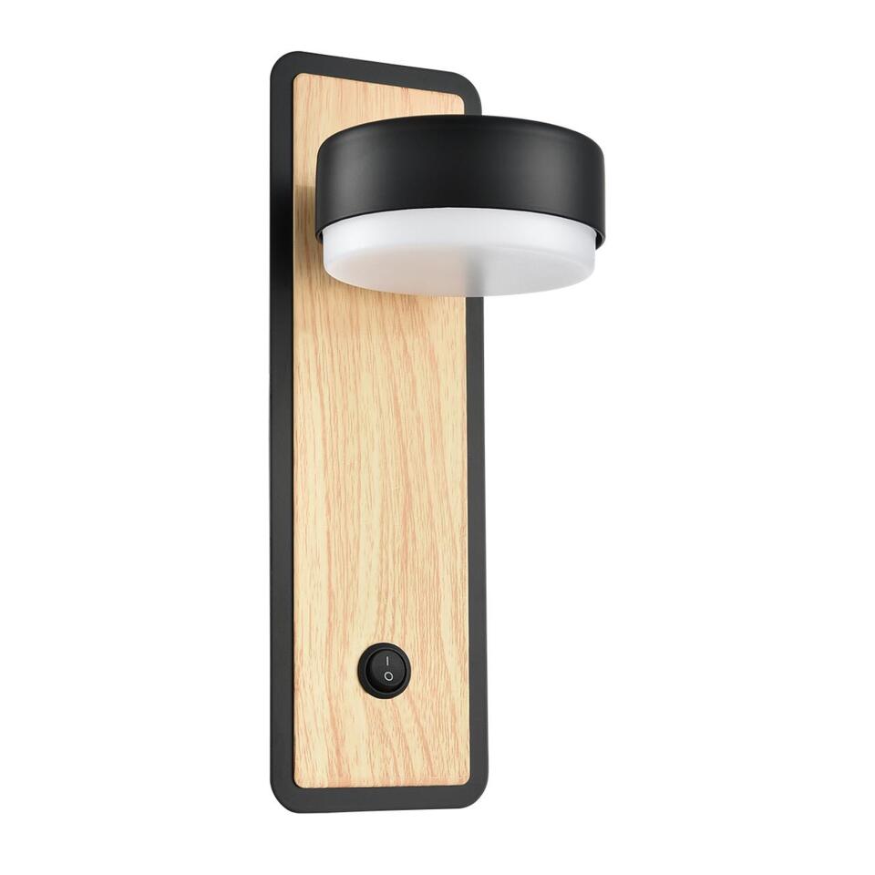 Фото №11  LUMION 8264/1W COMFI LN26 432 металл, черный/дерево Бра GX53 LED 1*7W 220V LELAND