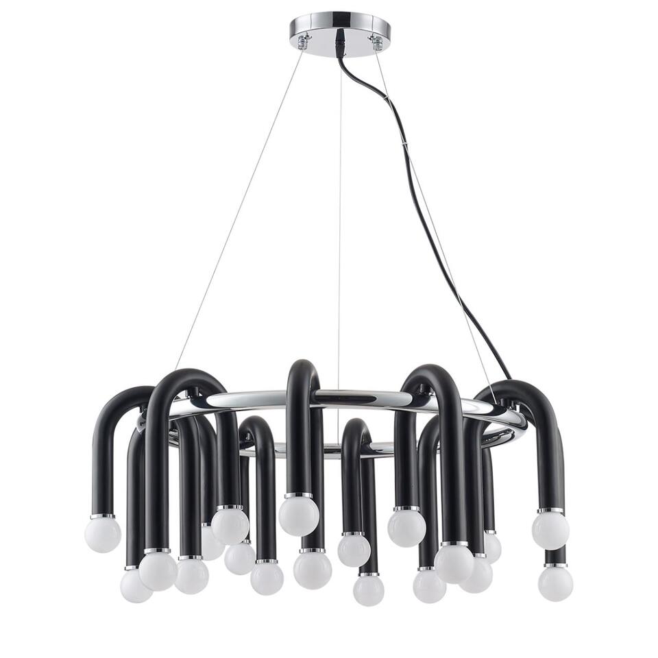 Фото №3  Люстра LUMION 5699/20 MODERNI LN23 000 чёрный, хром Люстра E14 20*60W 220V CASPIAN