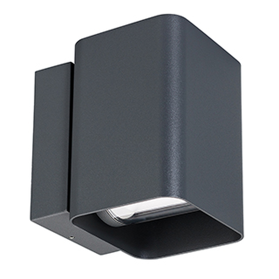 Фото №1  Arlight Светильник LGD-WALL-VARIO-S104x129-2x6W Warm2700 (GR, 1-80 deg) ( IP54 Металл, 3 года)