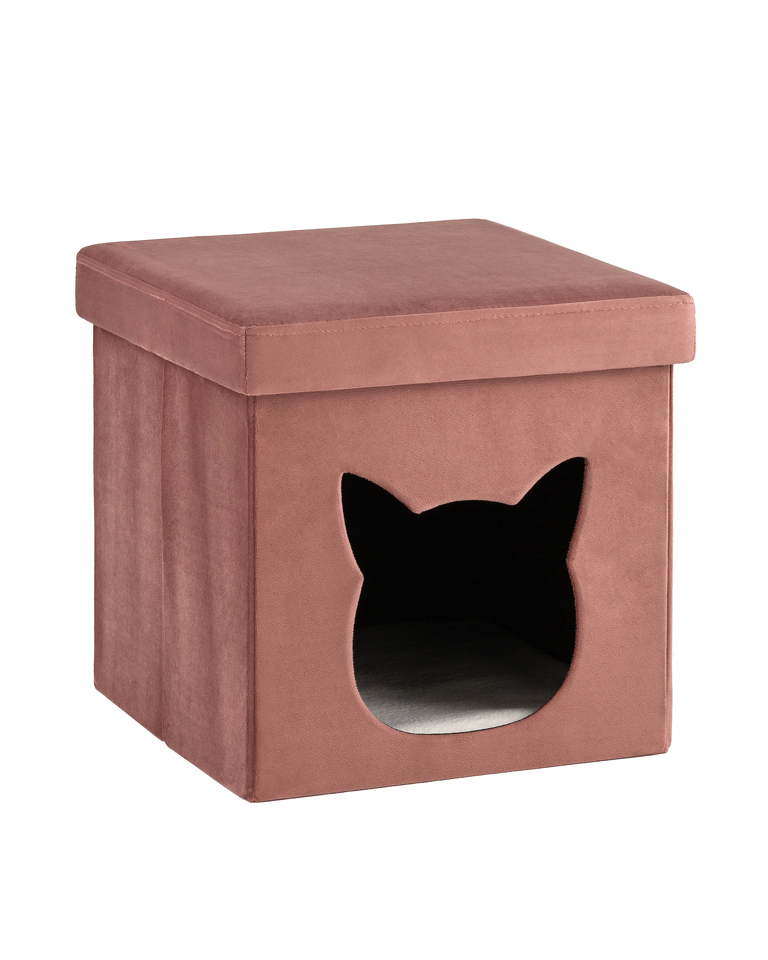 Фото №6  Пуф складной с ящиком Store Pet розовый