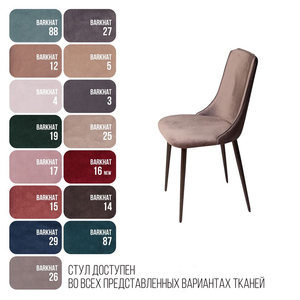 Фото №8  Top concept Стул Джо, бархат антрацит 14