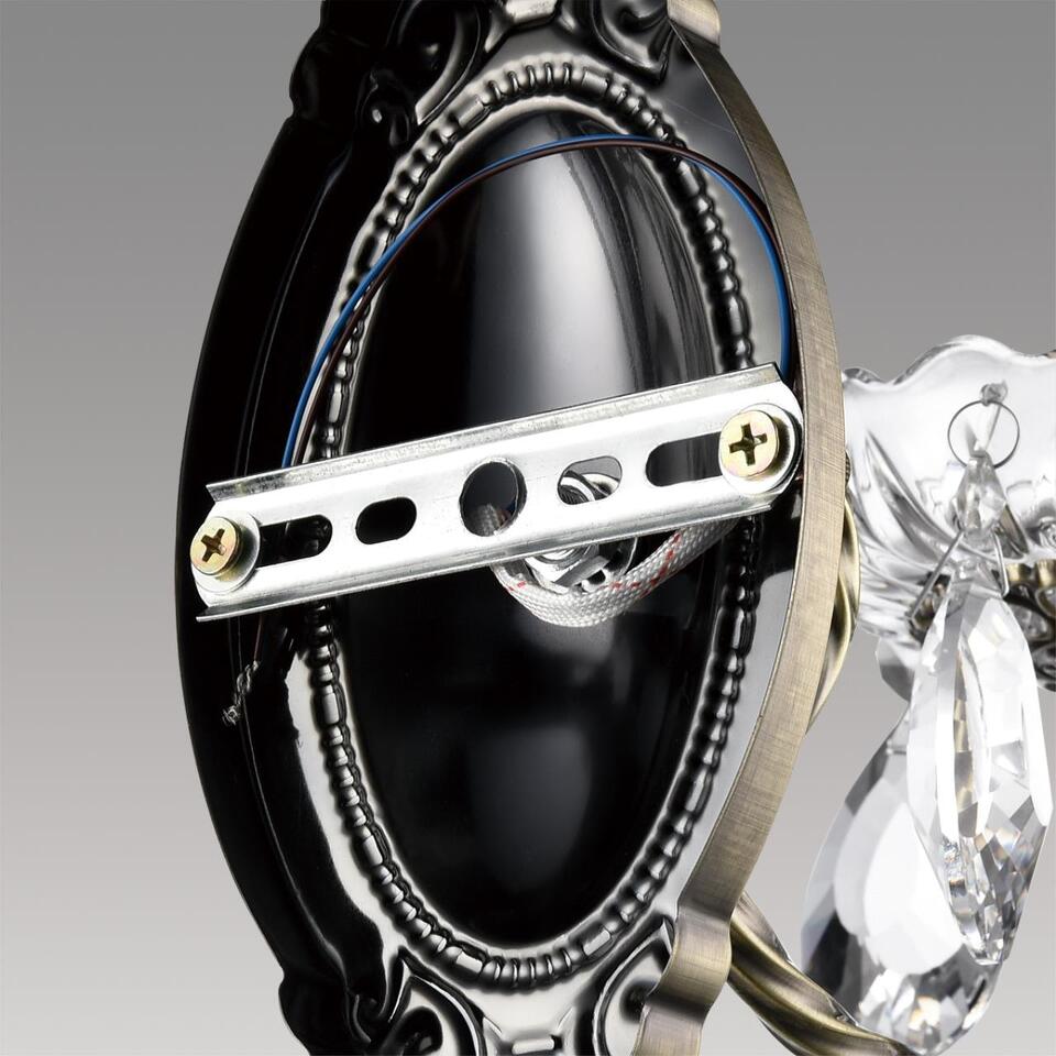 Фото №9  LUMION 8190/1W CLASSI LN26 094 античная бронза, металл/хрусталь Бра E14 1*40W 220V LINN