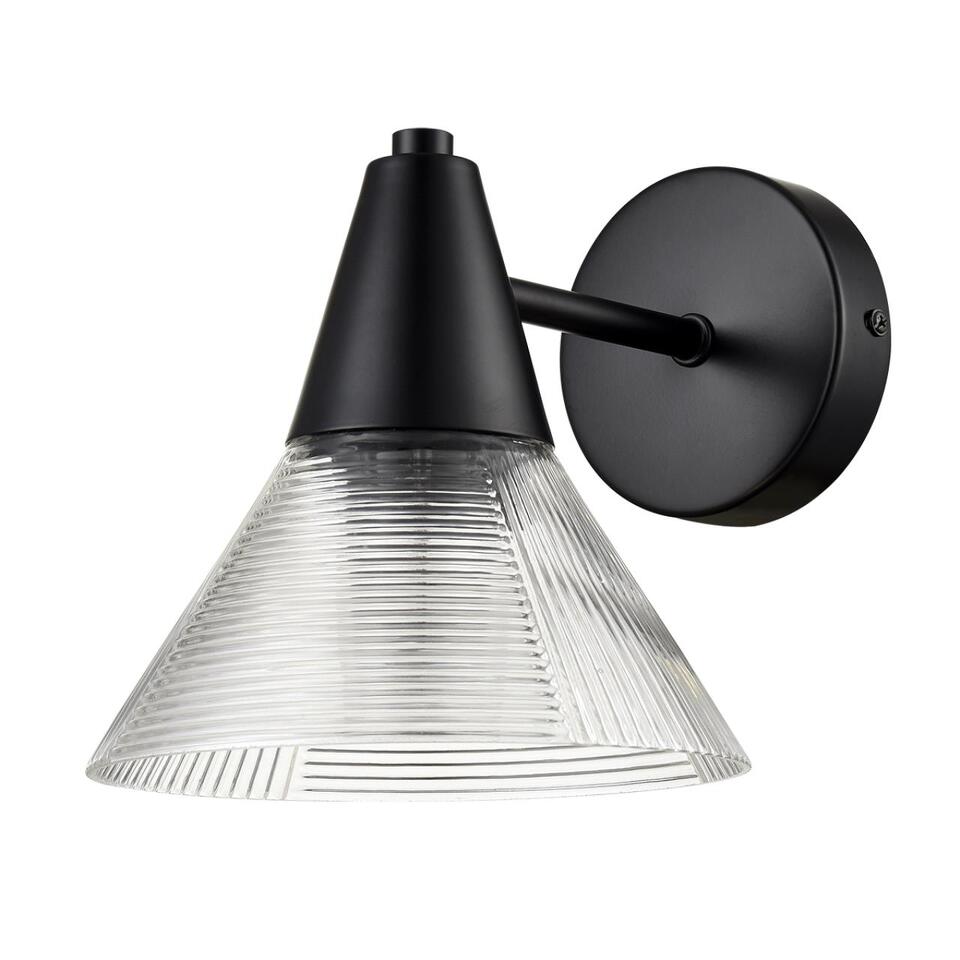 Фото №7  LUMION 6595/1W MODERNI LN26 217 черный/прозрачный, металл/стекло Бра E27 1*60W 220V CORNE