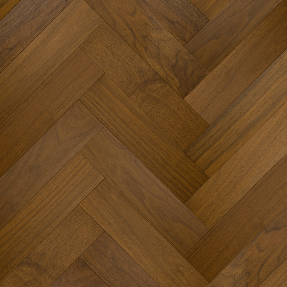 Фото №1  Кварцевый паркет Кварцевый паркет Quartz Parquet Штучный паркет Орех Американский 44-400-29 5/0,6 мм