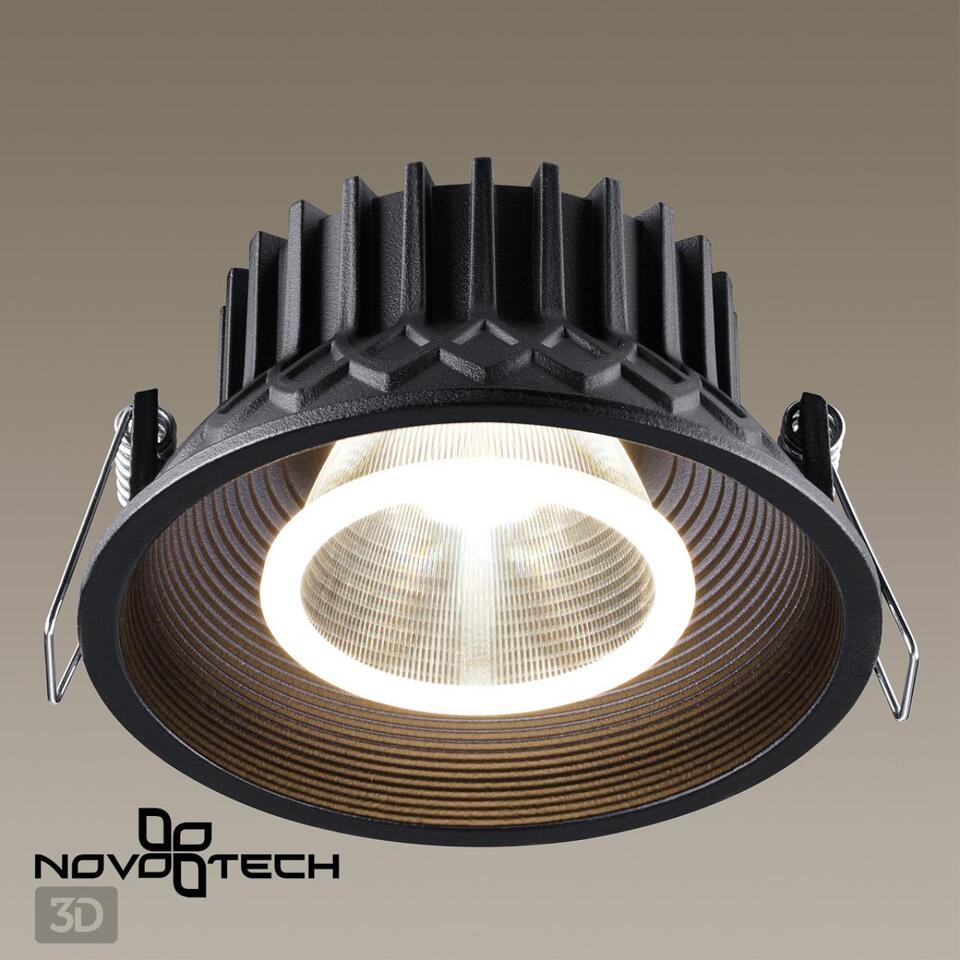 Фото №5  NOVOTECH 358790 SPOT NT21 468 черный Светильник встраиваемый светодиодный IP20 LED 15W 4000K 1600Лм 110-265V BIND