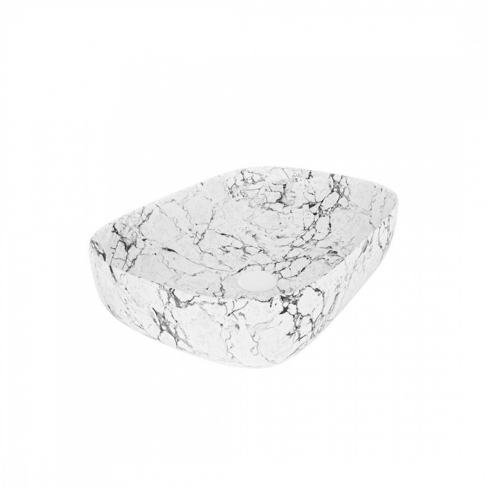 Фото №13  Раковина Teymi Раковина Solli 60 artceramic, накладная, Белый Мрамор T50398