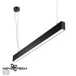 Превью фото №1  Подвесной светильник NOVOTECH 358880 OVER NT22 342 черный Светильник подвесной светодиодный (длина подвесов 1,2м) IP20 LED 4000K 30W вниз + 12W вверх 220V ITER