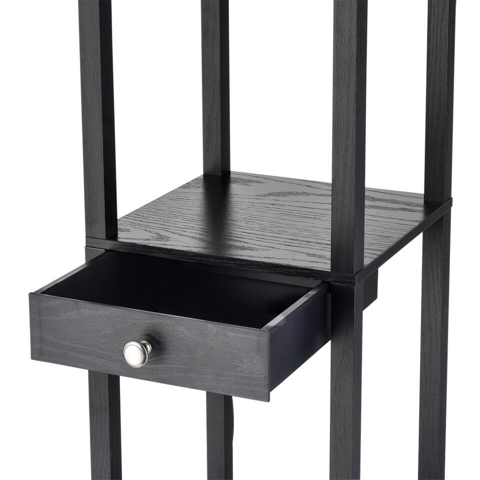 Фото №12  Торшер LUMION 8092/1F COMFI LN26 460 черный/белый, дерево/текстиль Торшер Е27 1*60W 220V PRACTIC